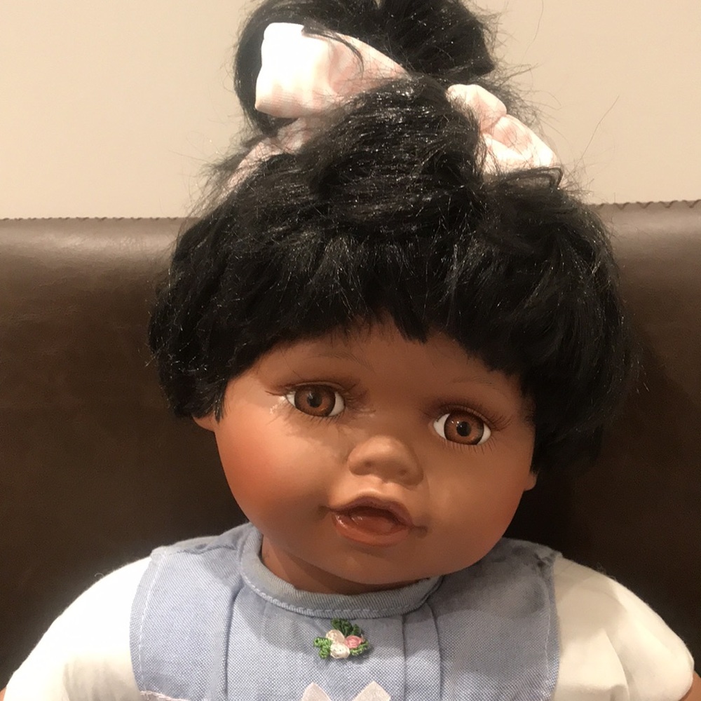 Collectors Black Vintage Porcelain baby doll